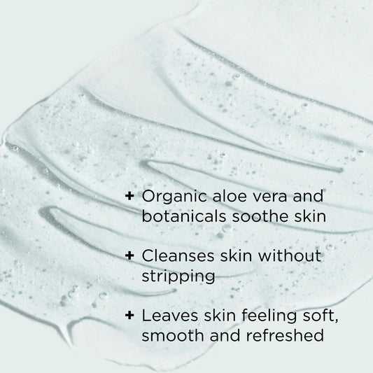ORMEDIC balancing facial cleanser texture with benefit callouts