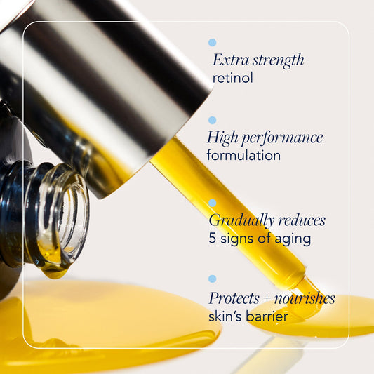 AGELESS+ retinol 0.75% texture with benefit callouts