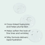 AGELESS hyaluronic filler texture with benefit callouts