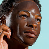 Model wearing I MASK hydrogel sheet mask