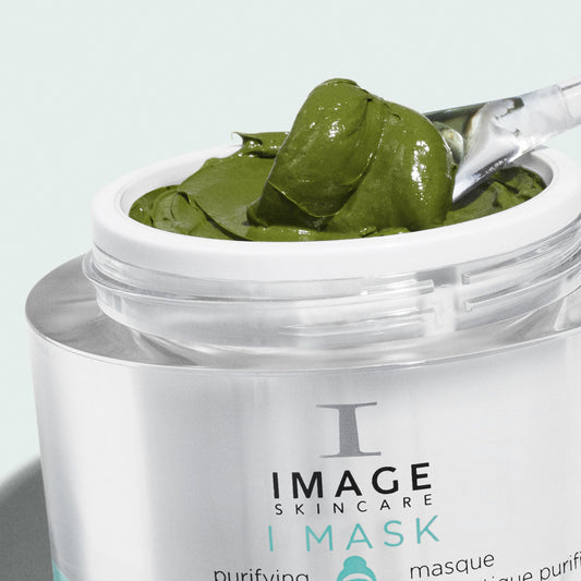 I MASK probiotic mask open jar being scooped