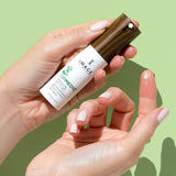 ORMEDIC eye lift gel application on finger