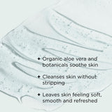 ORMEDIC balancing facial cleanser texture with benefit callouts