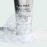 the MAX facial cleanser tube with bubbles